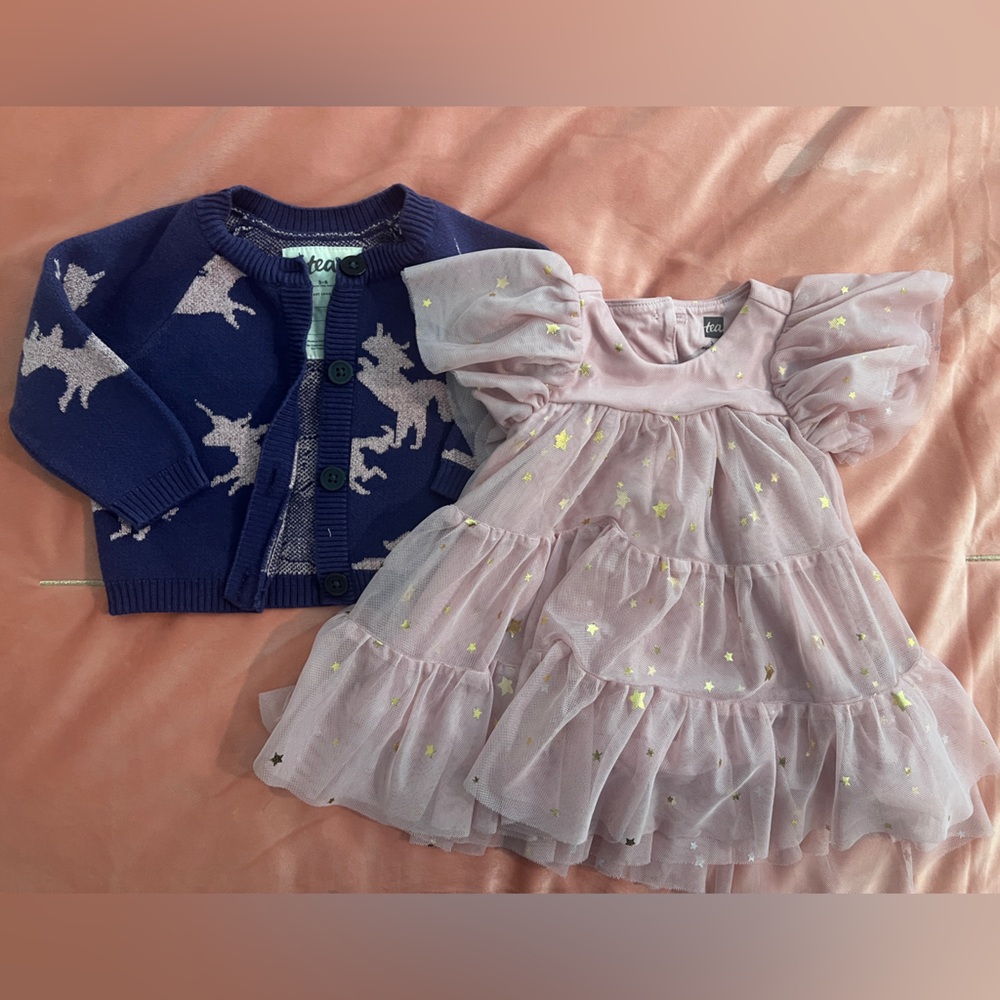 Tea Collection Pink and Purple Kids Matching Set